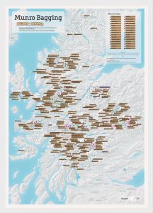 Scratch Off Munro-bagging Print (Pinboard & wood frame - White)