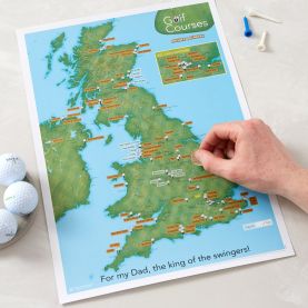 Scratch Off UK Golf Courses Print
