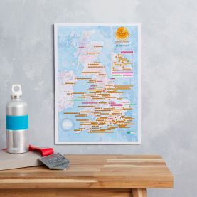 Scratch Off UK and Ireland Marathons Print (Silk Art Paper)