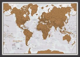 Scratch the World�� - Dutch Language (Pinboard & wood frame - Black)