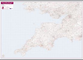 South West England Postcode District Map (Hanging bars)
