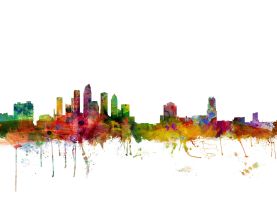 Tampa Watercolour Skyline