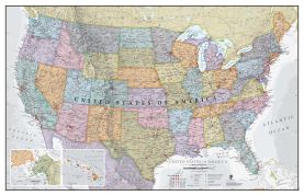 USA Classic Wall Map