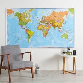 Huge World Wall Map Political (Paper Single Side Lamination)