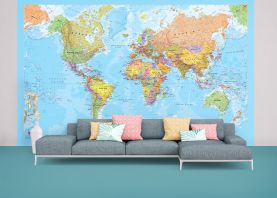 Political World Map Wallpaper