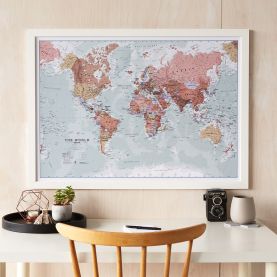 Executive World Wall Map Political