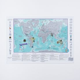 Scratch the World�� activity adventure map print (Silk Art Paper - Pack of 2)