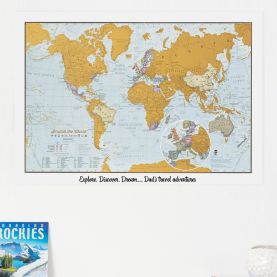 Scratch the World�� travel edition map print (Silk Art Paper)