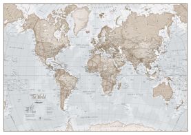 The World Is Art - Wall Map Neutral