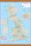 Medium British Isles Routeplanning Map (Rolled Canvas with Wooden Hanging Bars)