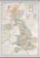 Medium UK Classic Wall Map (Rolled Canvas with Hanging Bars)