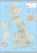 Large British Isles Routeplanning Map (Rolled Canvas with Hanging Bars)
