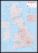 Huge British Isles Postcode Map (Pinboard & framed - Black)