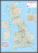 Large British Isles Routeplanning Map (Wood Frame - Black)