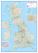 Large British Isles Routeplanning Map (Wood Frame - White)