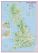 Large Primary UK Wall Map Physical (Pinboard)