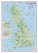 Large Primary UK Wall Map Physical (Wood Frame - White)