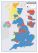 Large UK Parliamentary Constituency Boundary Wall Map (December 2019 results) (Wood Frame - White)