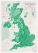 UK as Art Map - Shamrock (Matt Art Paper)