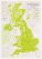 UK as Art Map - Parakeet (Matt Art Paper)