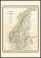 Large Vintage John Tallis Map of Sweden and Norway 1852 (Wood Frame - Black)
