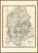 Large Vintage Map of Denmark (Wood Frame - Teak)