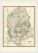 Small Vintage Map of Denmark (Pinboard & wood frame - White)