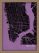 A3 New York City Street Map Print Mauve (Wood Frame - Oak Style)