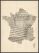 Large Old Sheet Music Map of France (Pinboard & wood frame - Black)