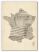 Medium Old Sheet Music Map of France (Canvas)