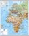 Europe Middle East Africa (EMEA) Physical Map (Rolled Canvas with Hanging Bars)