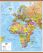 Europe Middle East Africa (EMEA) Political Map (Wooden hanging bars)