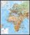 Europe Middle East Africa (EMEA) Physical Map (Pinboard & framed - Black)