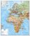 Europe Middle East Africa (EMEA) Physical Map (Pinboard)
