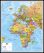 Europe Middle East Africa (EMEA) Political Map (Pinboard & framed - Black)