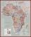 Large Executive Africa political Wall Map (Pinboard & framed - Dark Oak)