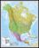 Large North America Wall Map Political (Pinboard & framed - Black)