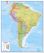 Large South America Wall Map Political (Pinboard)