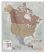 Large Executive North America Wall Map Political (Canvas)