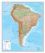 Large South America Wall Map Physical (Canvas)