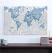 Medium The World Is Art - Wall Map Blue (Canvas)