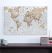 Medium The World Is Art - Wall Map Neutral (Canvas)