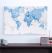 Medium Children's Art Map of the World Blue (Canvas)