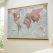 Large Executive World Wall Map Political (Wooden hanging bars)