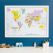 Glow in the Dark Children's World Map (Pinboard & wood frame - White)