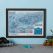 Scratch Off Alpine Skiing Print (Pinboard & wood frame - Black)