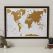 Scratch the World�� - Italian Language (Pinboard & wood frame - Black)