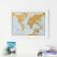 Scratch the World�� travel edition map print (Pinboard & wood frame - White)