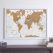 Scratch the World�� - Dutch Language (Pinboard & wood frame - White)