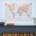 Medium The World Is Art - Wall Map Red (Silk Art Paper)
